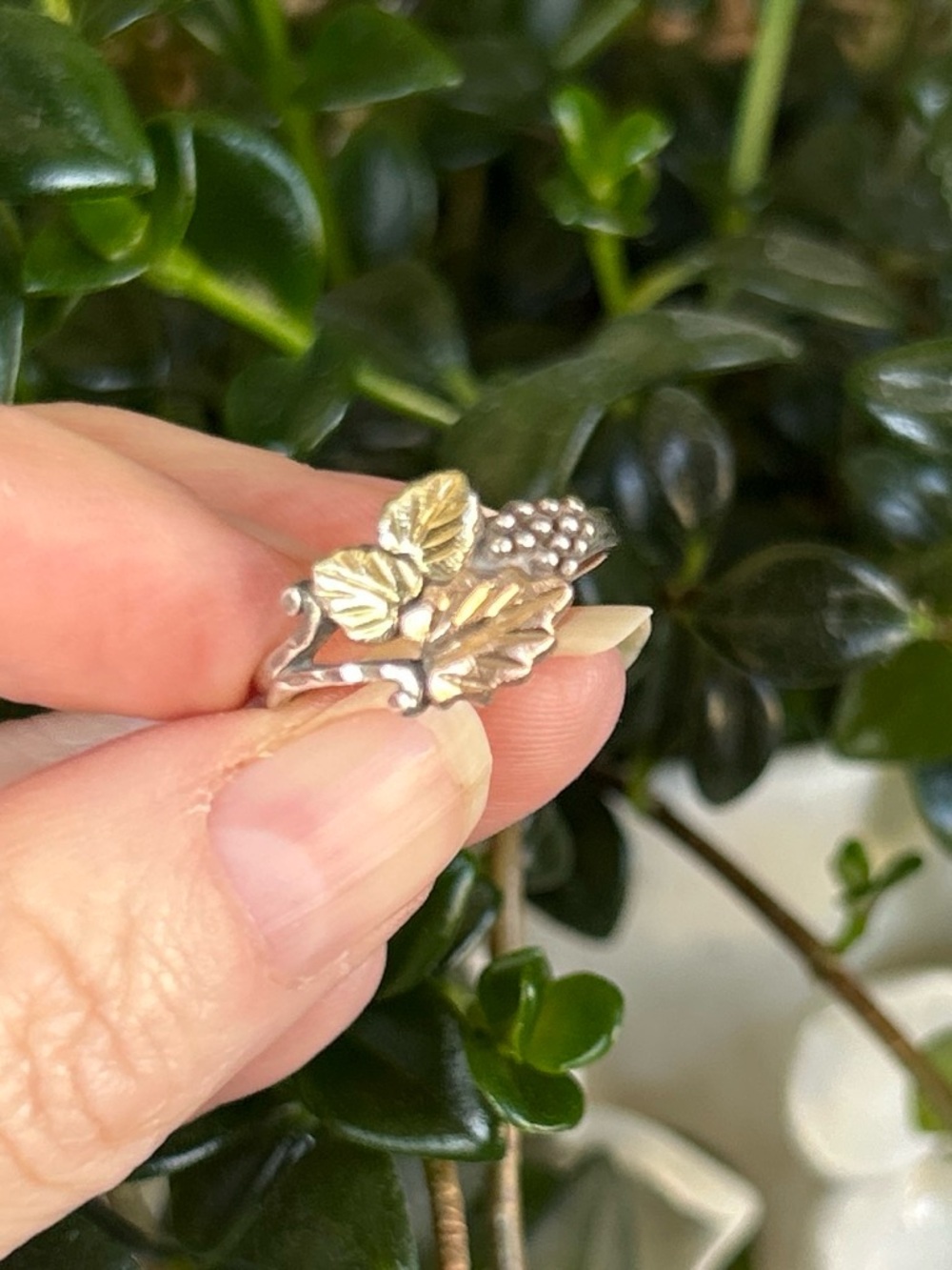 Vintage Sterling Silver and 10K SOLID GOLD Ring